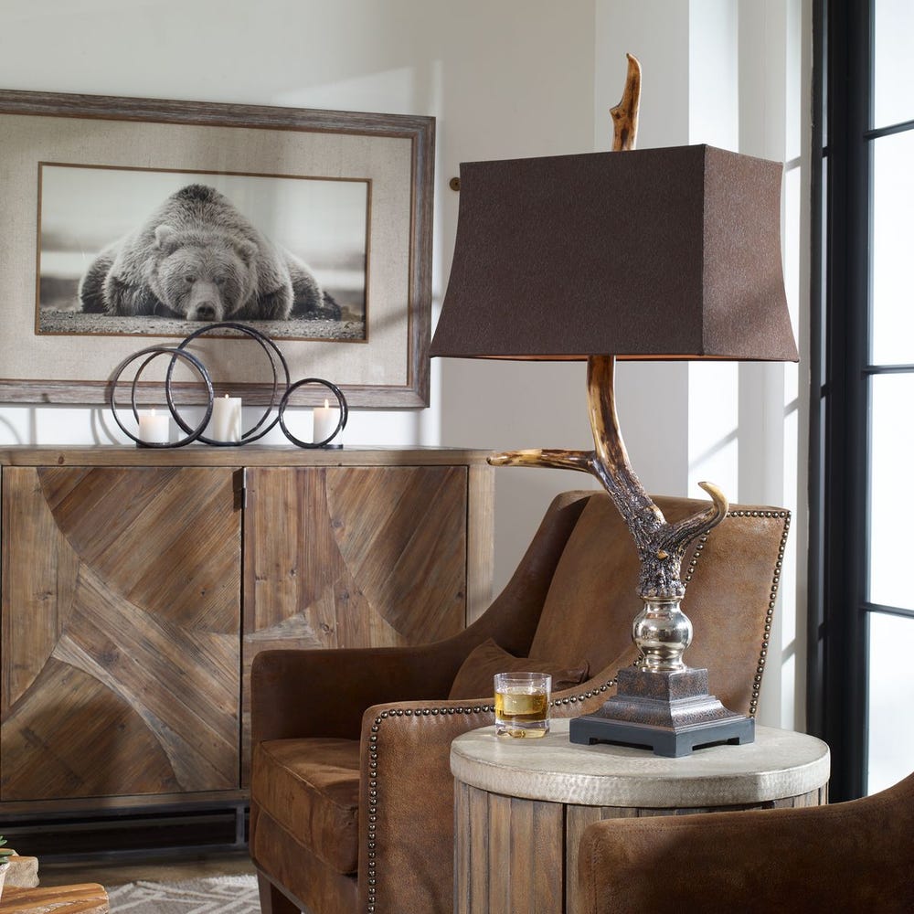 Stag Horn Table Lamp, Dark / 27960 UTTERMOST