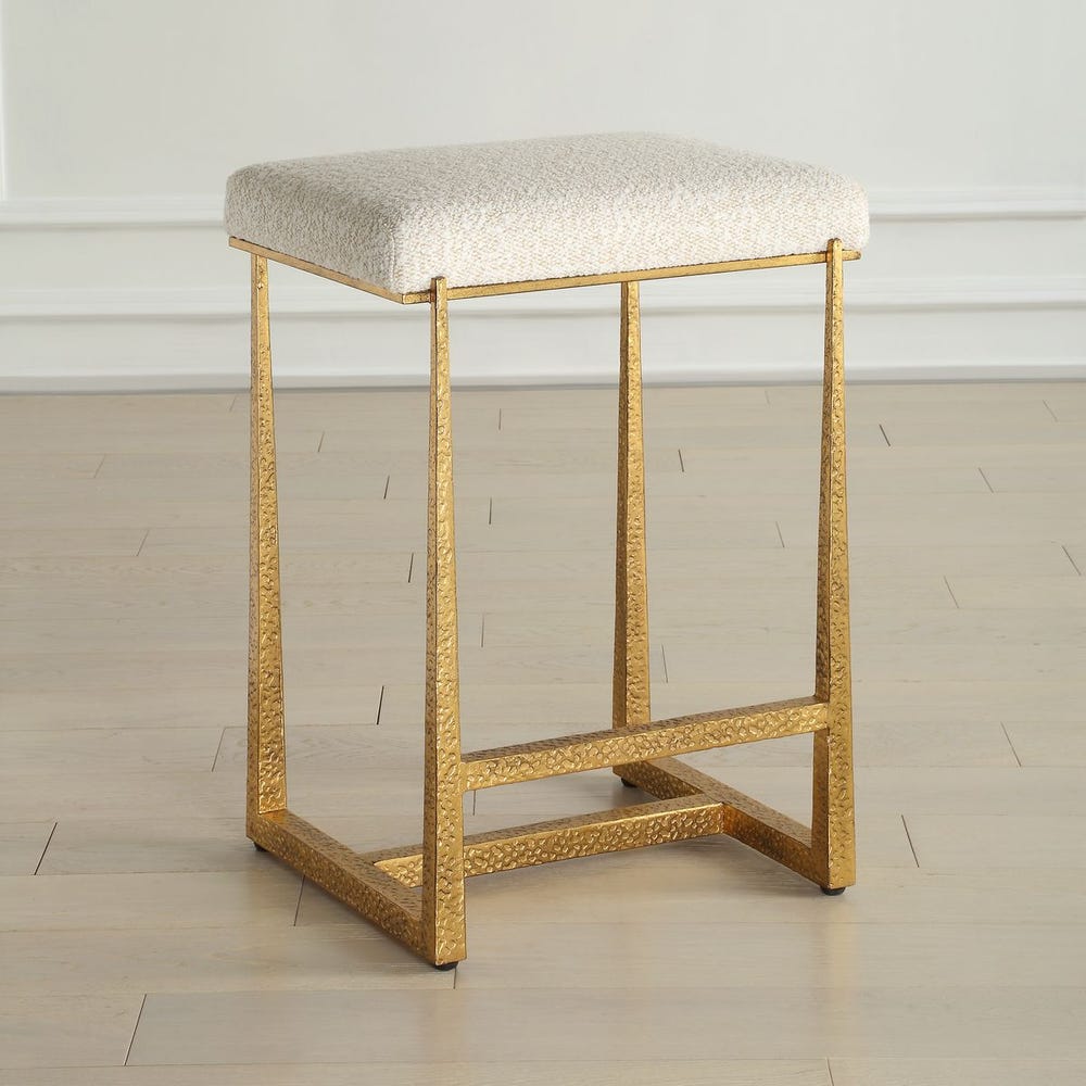 Midas Counter Stool, Gold / 53030 UTTERMOST