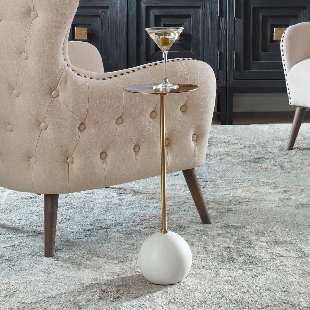 Gimlet Drink Table, White / 25216 UTTERMOST