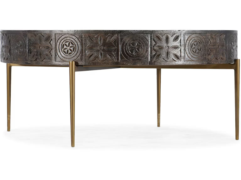 Carved Round Cocktail Table / 7228-80030-85 HOOKER