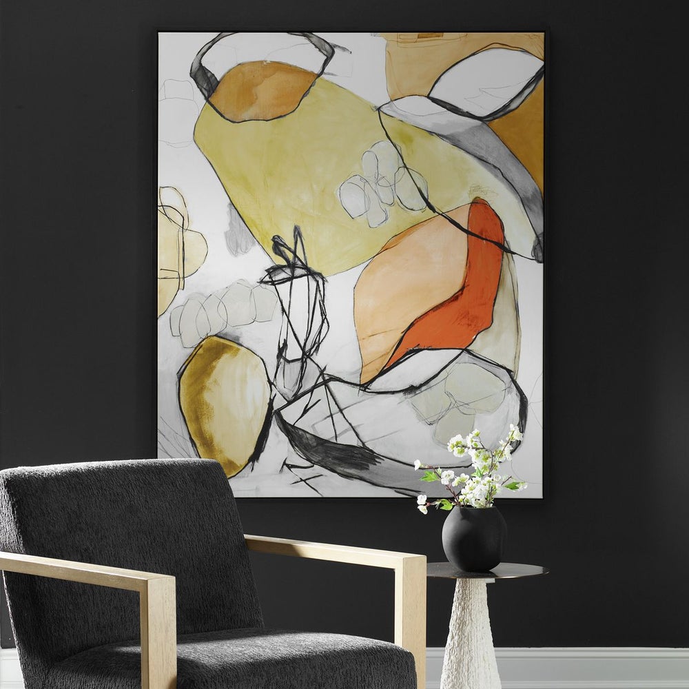 Charcoal Improvision Framed Canvas / 32389 UTTERMOST