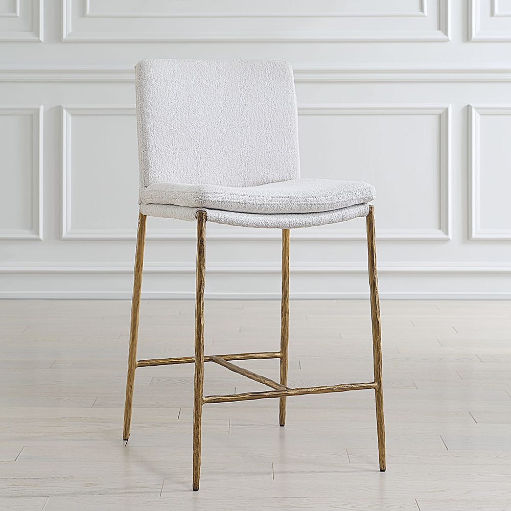 Ascend Counter Stool, White / 23844 UTTERMOST
