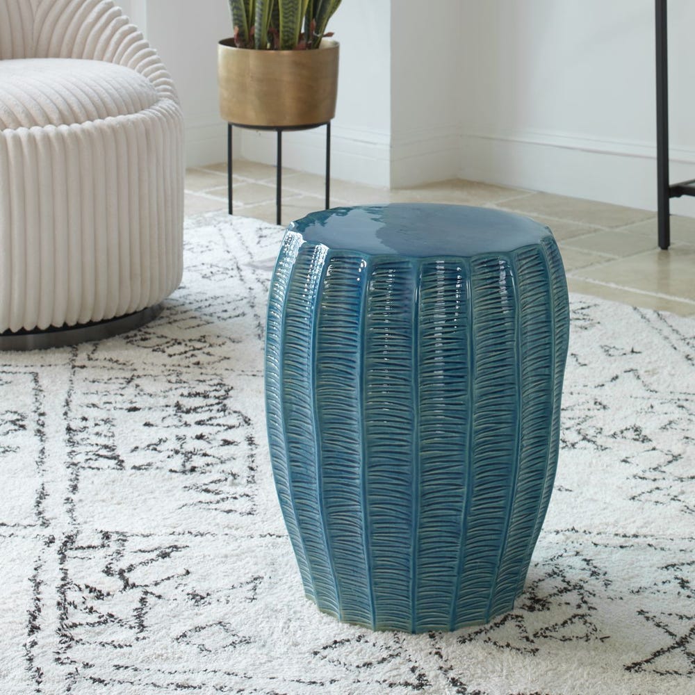 Harbor Garden Stool, Aqua / 25154