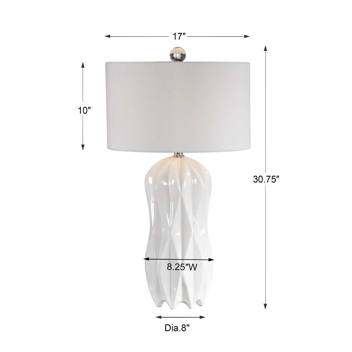 Malena Table Lamp∫ White