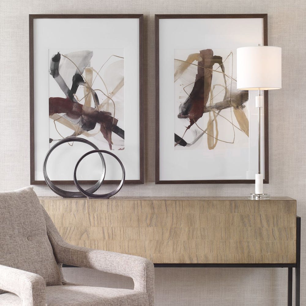 Burgundy Interjection Framed Prints, S/2 / 41440 UTTERMOST