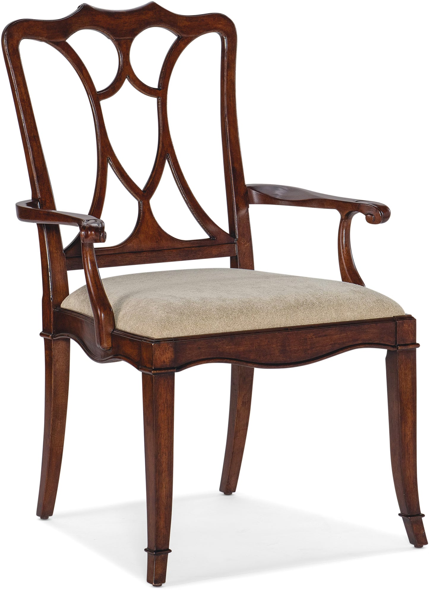Upholstered seat arm chair / 6750-75300-97 HOOKER