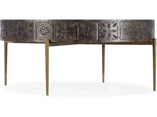 Carved Round Cocktail Table / 7228-80030-85 HOOKER