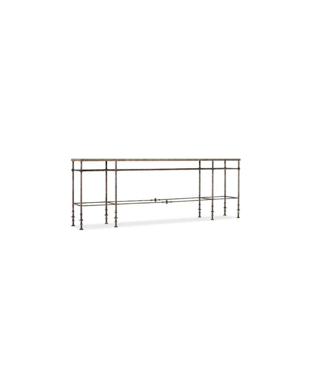 La Grange St James Metal and Stone Console