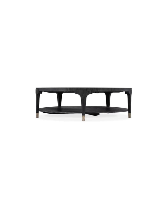Chapman Shou Sugi Ban Round Cocktail Table / 6033-80111-99 HOOKER