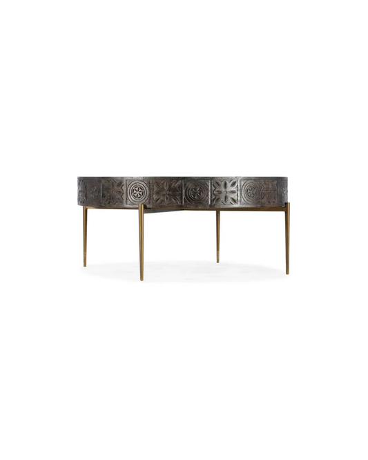 Carved Round Cocktail Table / 7228-80030-85 HOOKER