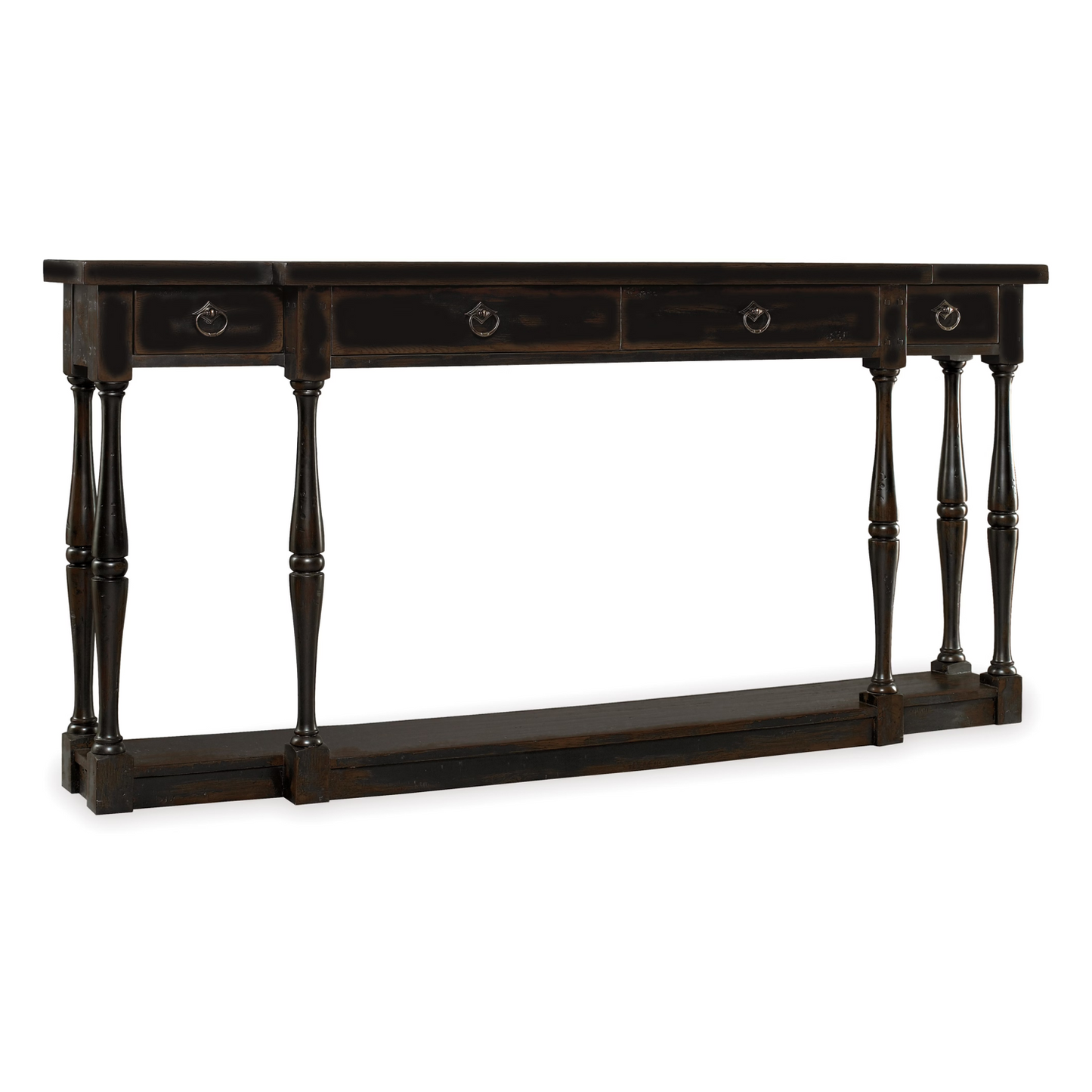 Sanctuary Four-Drawer Thin Console - Ebony / 3005-85001 HOOKER
