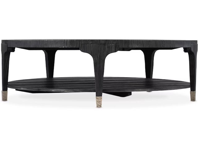 Chapman Shou Sugi Ban Round Cocktail Table / 6033-80111-99 HOOKER
