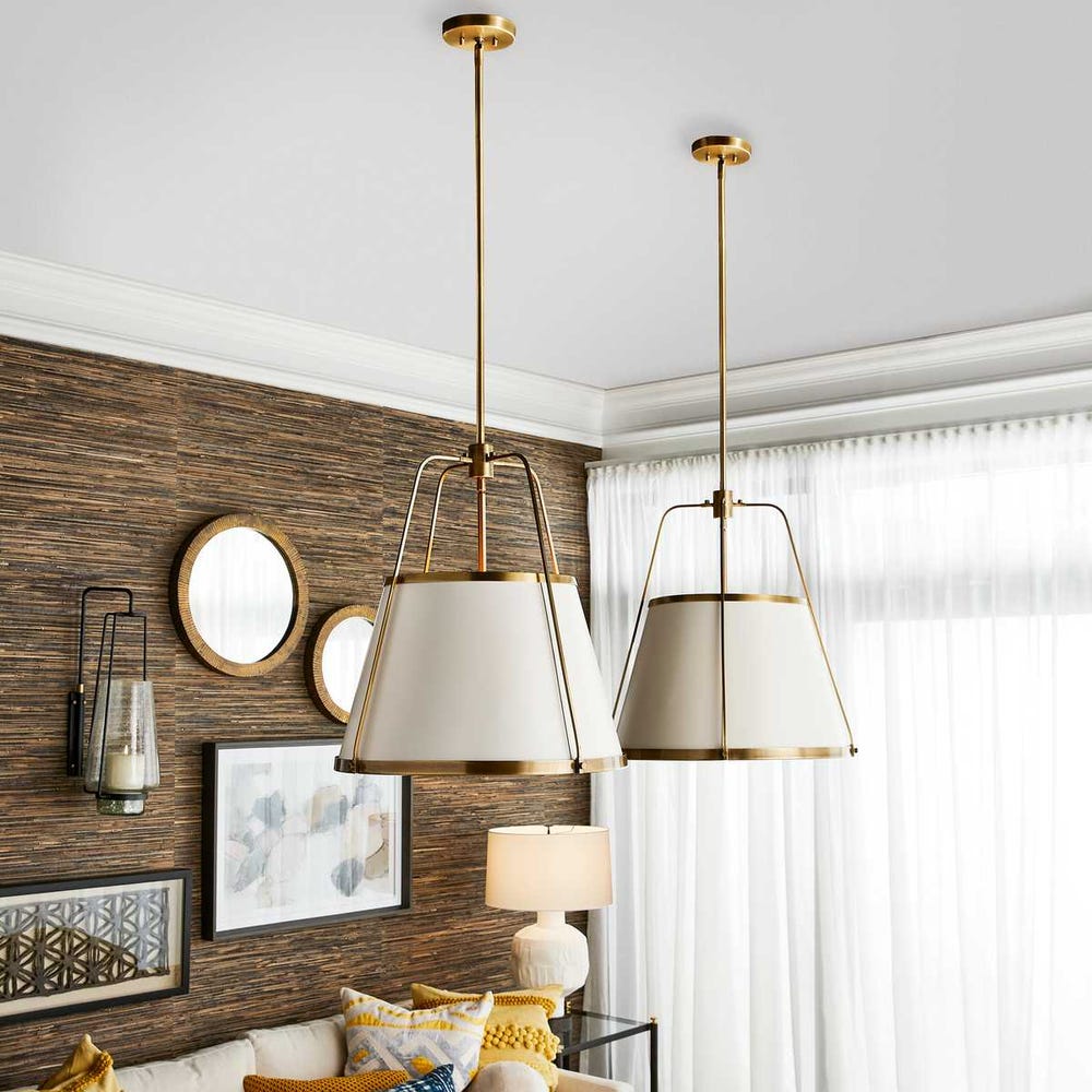 Leather Classic, 4 Lt Pendant - White / R21553 UTTERMOST