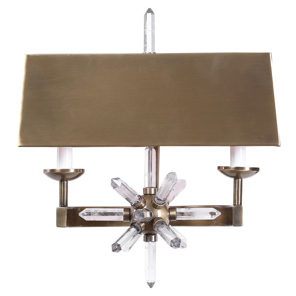 Star Quartz, 2 Lt Sconce - Brass /  R22538 UTTERMOST