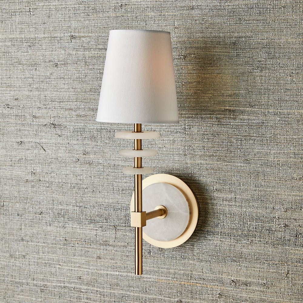 Alabaster Torch, 1 Lt Sconce / R22554