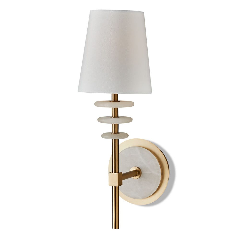 Alabaster Torch, 1 Lt Sconce / R22554