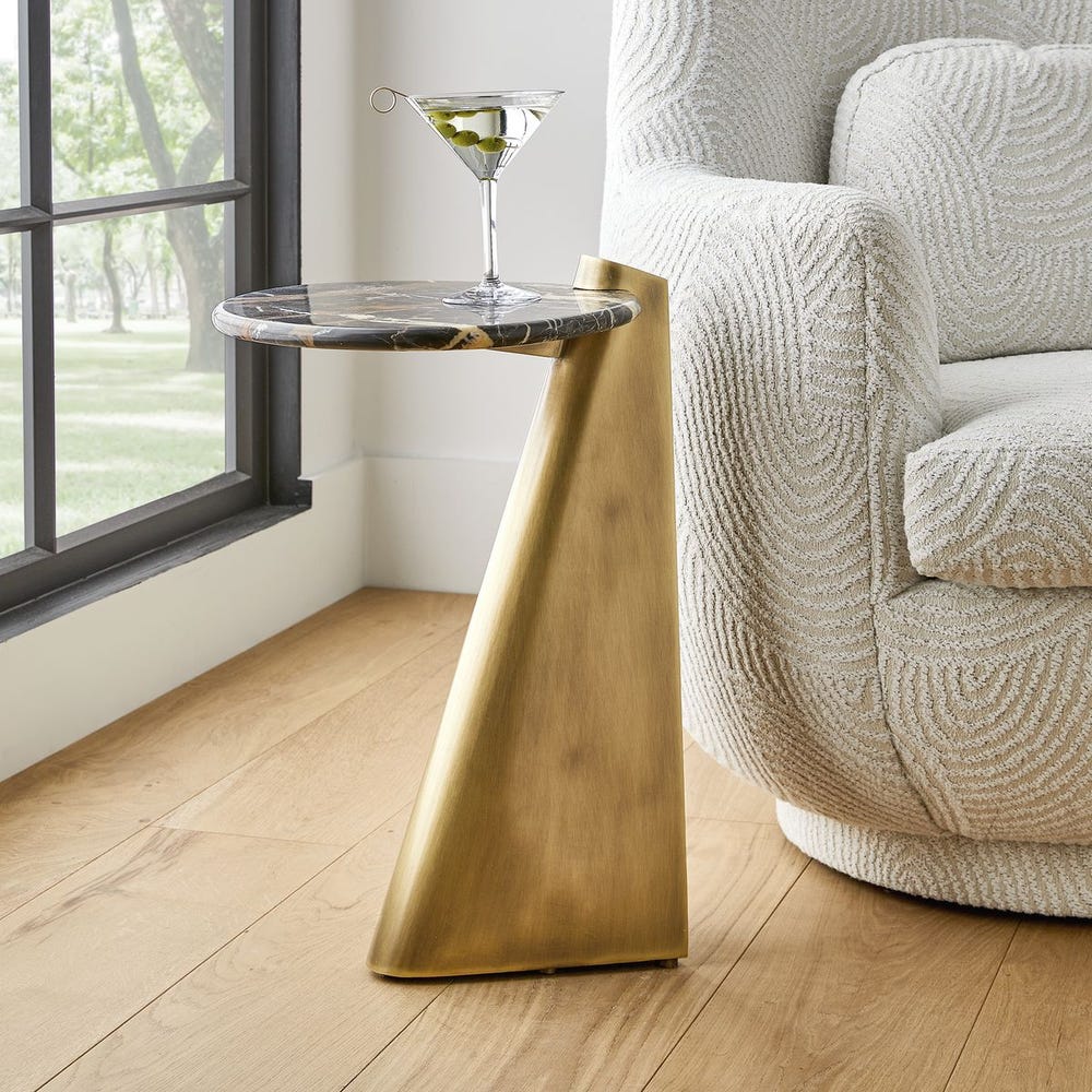 Strum Accent Table - Michelangelo Marble / R50040