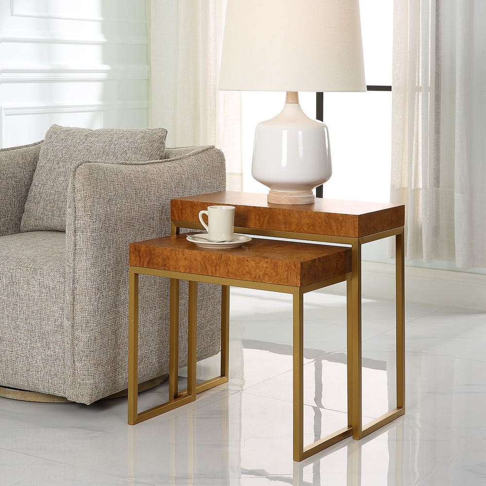 Burl-esque Nesting Tables, S/2 /  22986 UTTERMOST