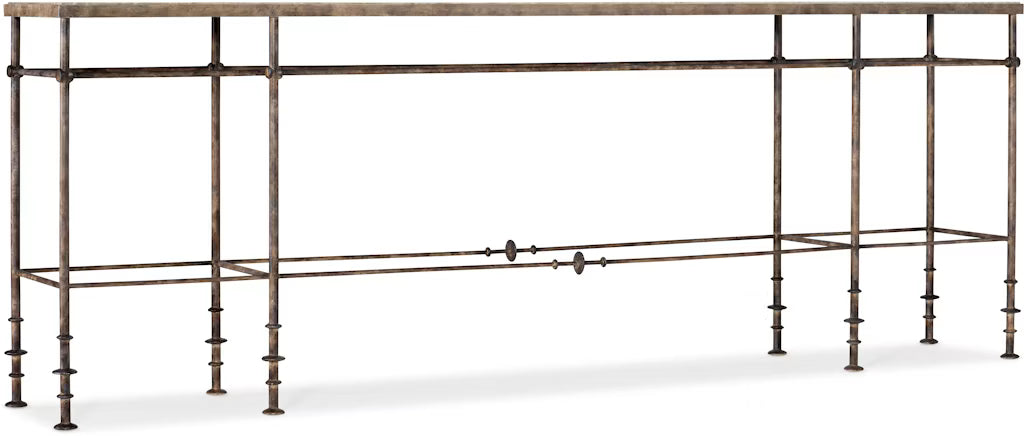 La Grange St James Metal and Stone Console