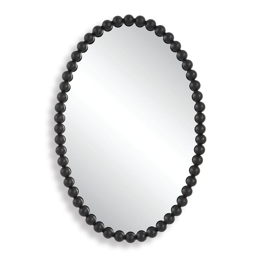 Serna Oval Mirror, Black / 09876 UTTERMOST