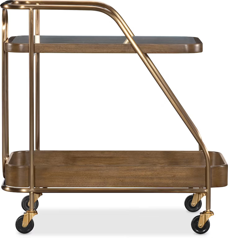 Walnut Wine and Bar Cart